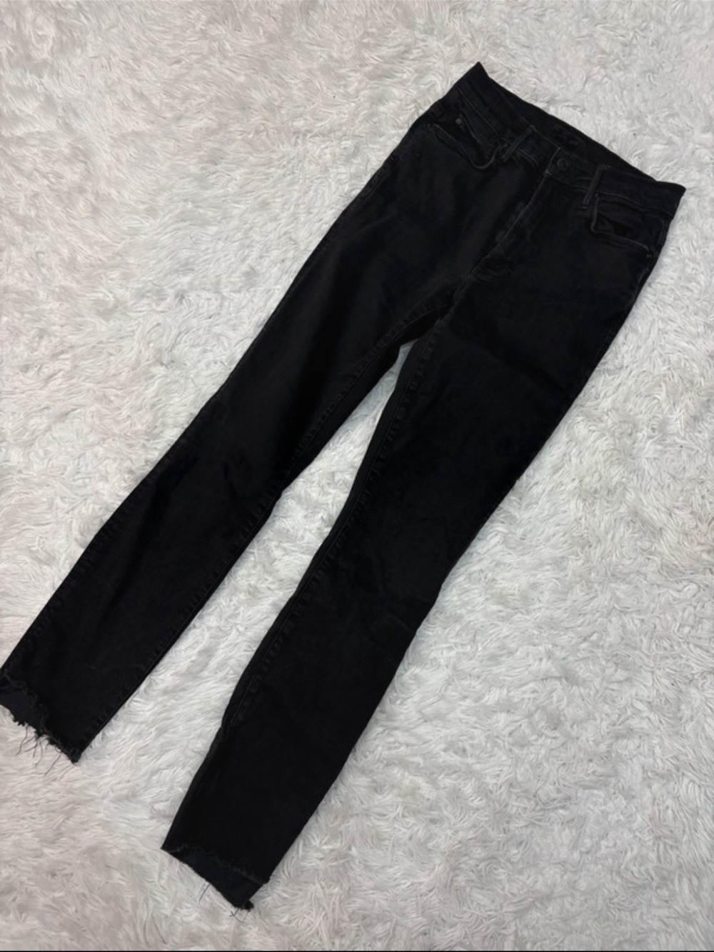 Mother stunner zip ankle step fray jeans size 25